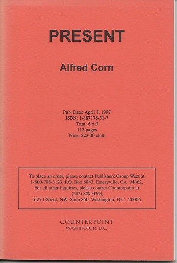 Item #1188 PRESENT. Alfred Corn.