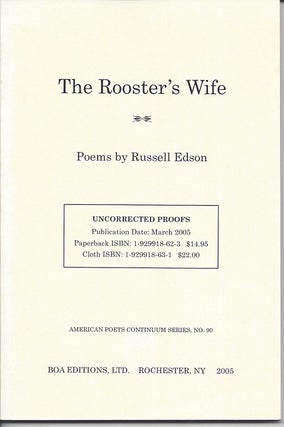 Item #4103 THE ROOSTER'S WIFE. Russell Edson