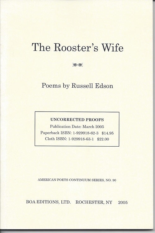 Item #4103 THE ROOSTER'S WIFE. Russell Edson.