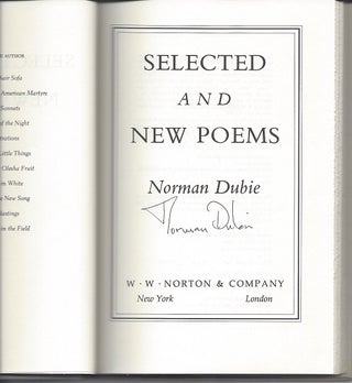 SELECTED AND NEW POEMS.