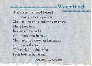 Item #4611 WATER WITCH. (Broadside.). Marjorie Hawksworth