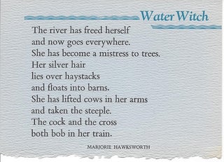 Item #4611 WATER WITCH. (Broadside.). Marjorie Hawksworth