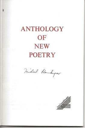 AGENDA: ANTHOLOGY OF NEW POETRY.