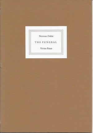 Item #6429 THE FUNERAL. Norman Dubie