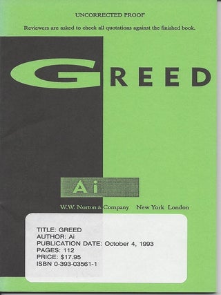 Item #6454 GREED. Ai