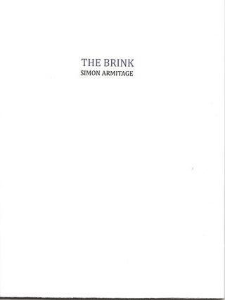 Item #6662 THE BRINK. Simon Armitage
