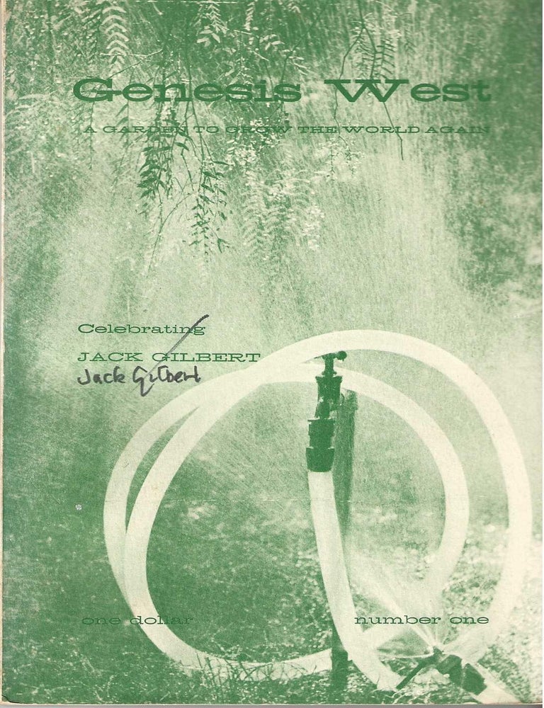 GENESIS WEST. Gordon Lish, Jack Gilbert.