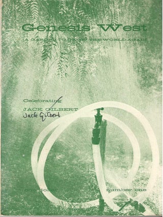 GENESIS WEST. Gordon Lish, Jack Gilbert.