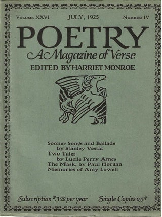 "EPITAPHS" in POETRY: A MAGAZINE OF VERSE. Countee Cullen.