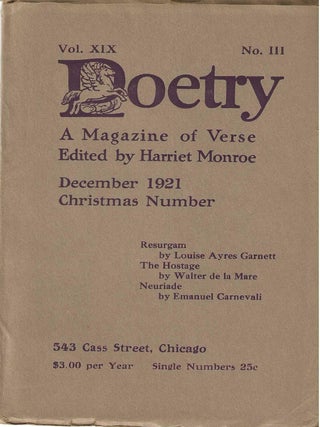 TWO NEGRO SPIRITUALS in POETRY: A MAGAZINE OF VERSE. Fenton Johnson.