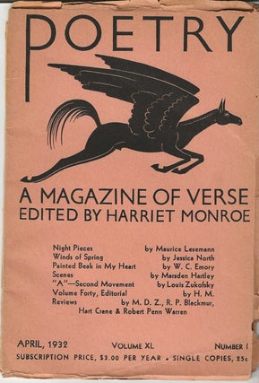 Item #7134 POETRY: A MAGAZINE OF VERSE. Louis Zukofsky, May Sarton